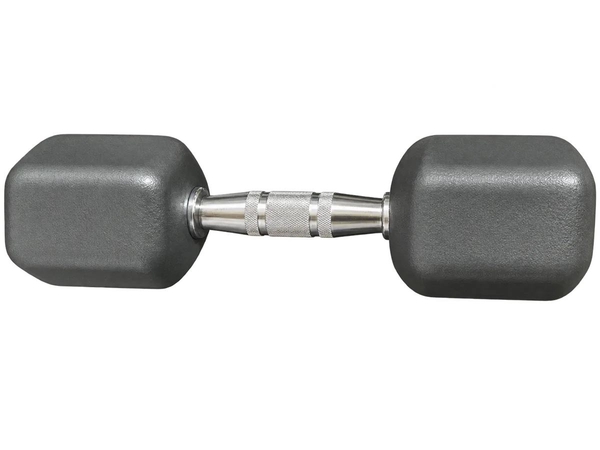 Dumbbell Texturizado Sextavado Pegada Cromada